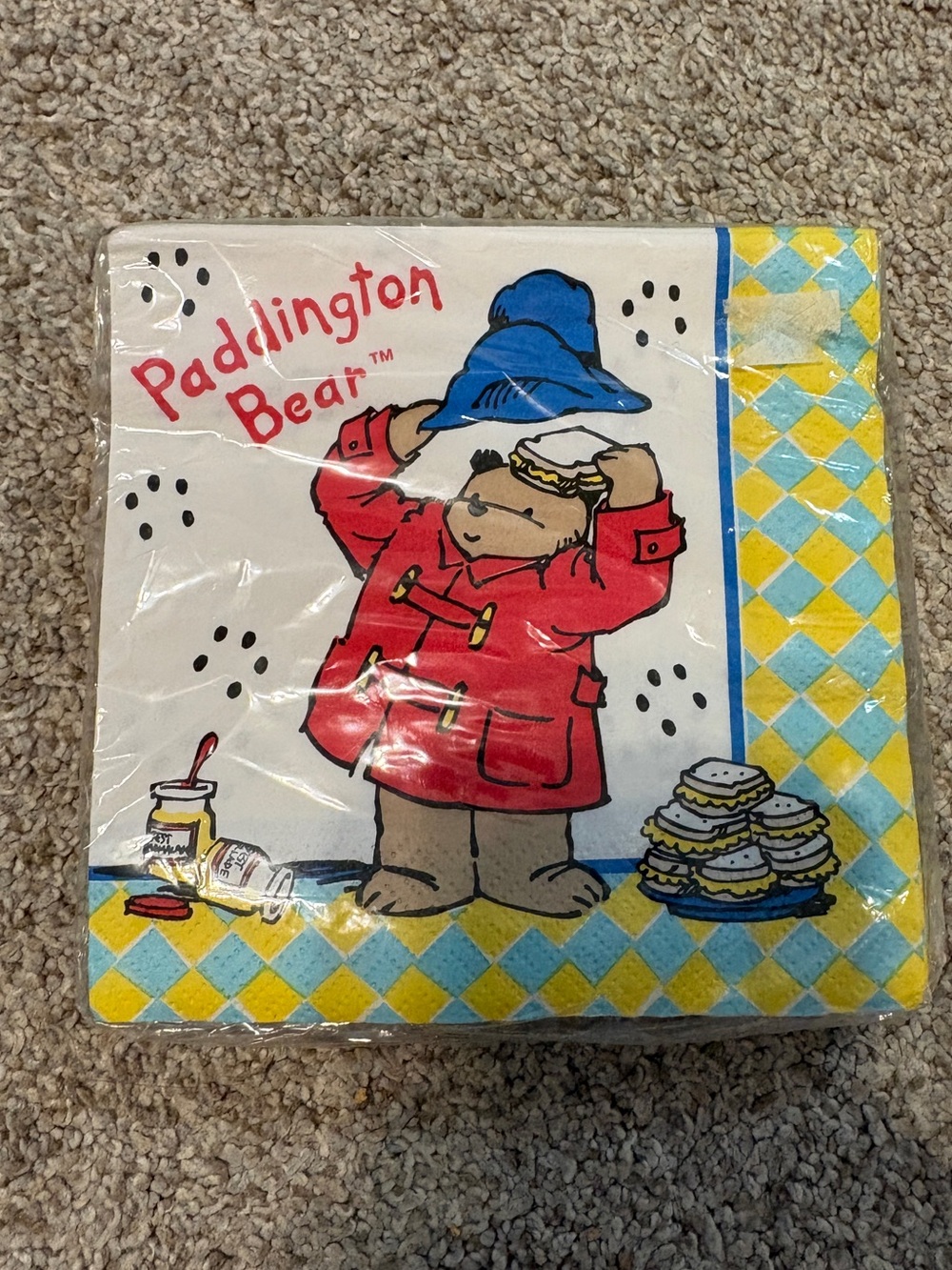 Vintage Paddington Bear napkins set  NEW Design Ware